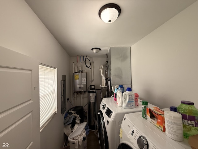 1720 Rembrandt St, Indianapolis, IN 46202 - washroom featuring separate washer and dryer and gas water heater