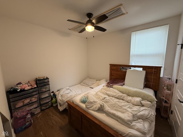 1720 Rembrandt St, Indianapolis, IN 46202 - bedroom featuring dark wood-type flooring and a ceiling fan