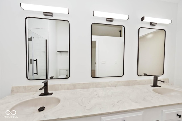 11320 Lynchburg Way, Indianapolis, IN 46229 - full bath with double vanity and a stall shower