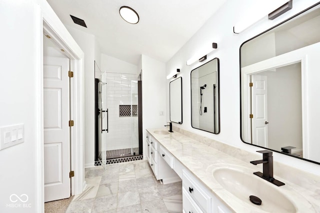 11320 Lynchburg Way, Indianapolis, IN 46229 - full bath with a stall shower and double vanity