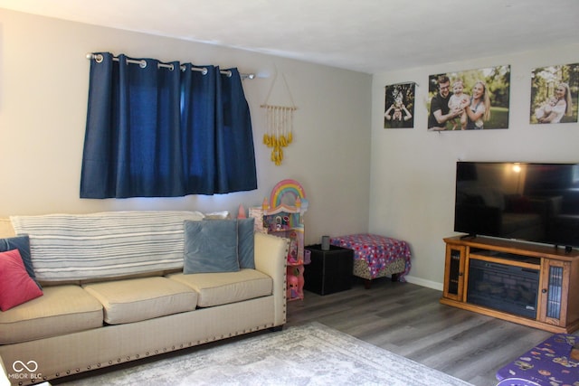 219 N 9th Ave, Beech Grove, IN 46107 - living area with wood finished floors and baseboards