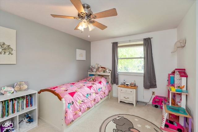 5802 Rymark Ct, Indianapolis, IN 46250 - carpeted bedroom with a ceiling fan and baseboards