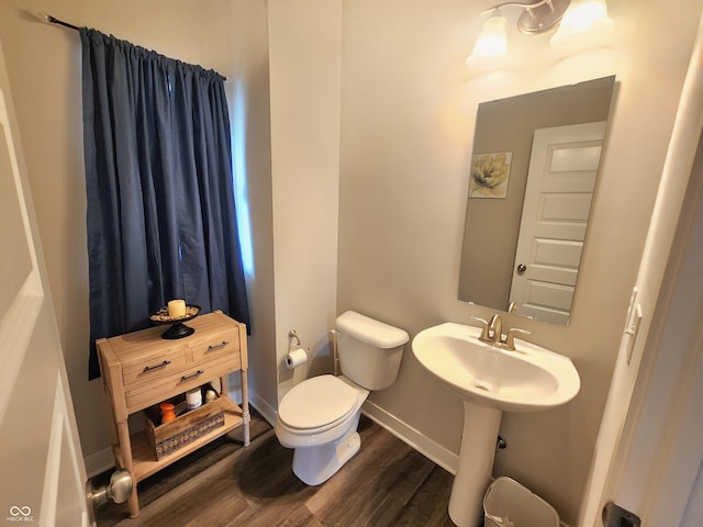 4216 Lauder Rd, Bargersville, IN 46106 - bathroom featuring toilet and wood finished floors