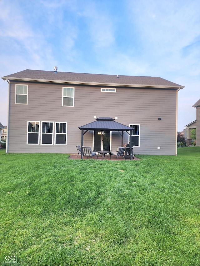 4216 Lauder Rd, Bargersville, IN 46106 - rear view of property with a gazebo and a yard