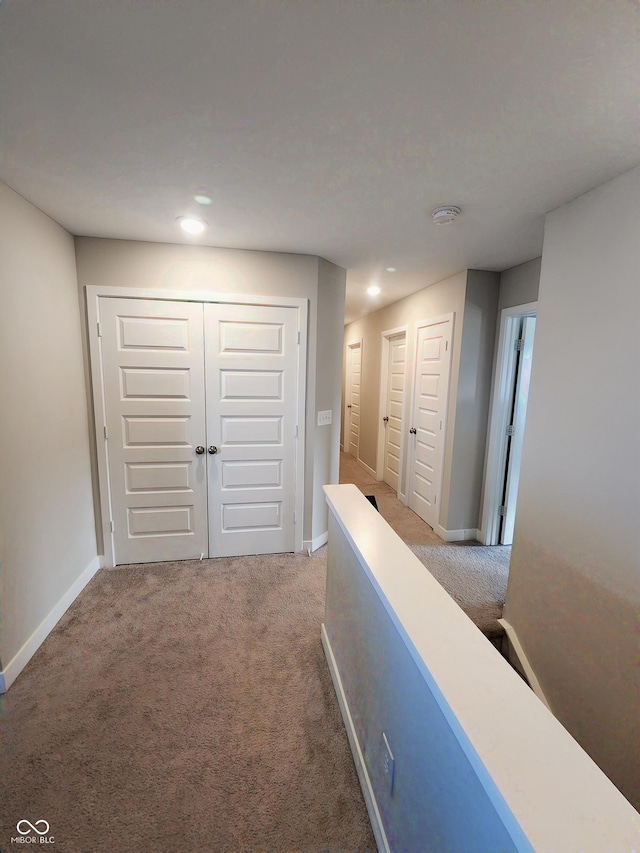 4216 Lauder Rd, Bargersville, IN 46106 - hall with light colored carpet and recessed lighting