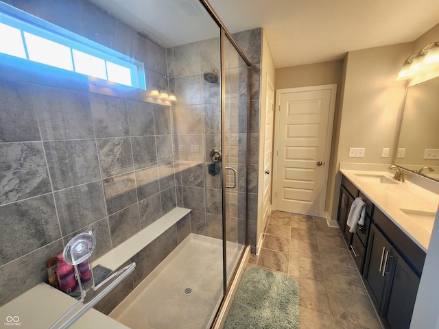 4216 Lauder Rd, Bargersville, IN 46106 - bathroom featuring double vanity and a stall shower