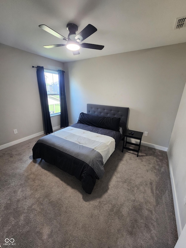 4216 Lauder Rd, Bargersville, IN 46106 - carpeted bedroom featuring baseboards and ceiling fan