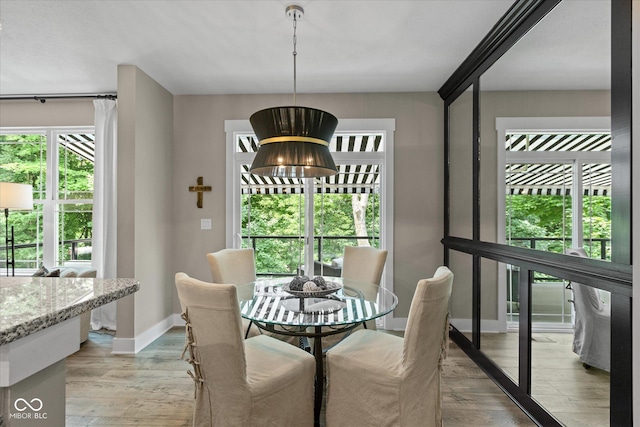 14442 Treasure Creek Ln, Fishers, IN 46038 - dining space featuring light wood-style flooring and baseboards