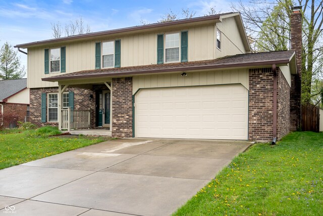 8306 Corkwood Dr, Indianapolis, IN 46227 - traditional-style house featuring brick siding and a front lawn
