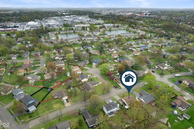 8306 Corkwood Dr, Indianapolis, IN 46227 - aerial view of property and surrounding area featuring nearby suburban area