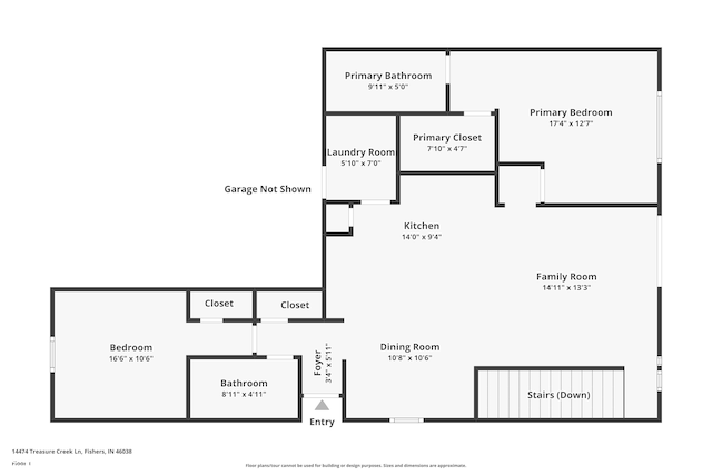 14474 Treasure Creek Ln, Fishers, IN 46038 - view of property floor plan