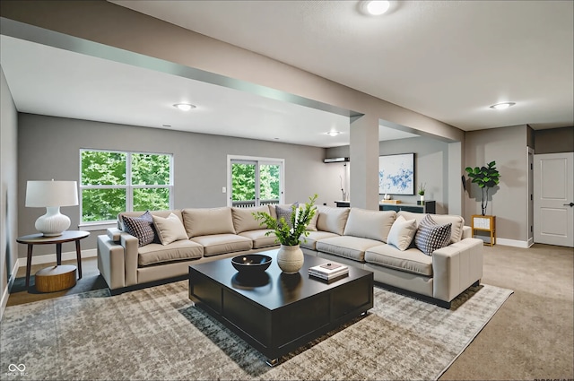 14474 Treasure Creek Ln, Fishers, IN 46038 - living area with light colored carpet and recessed lighting