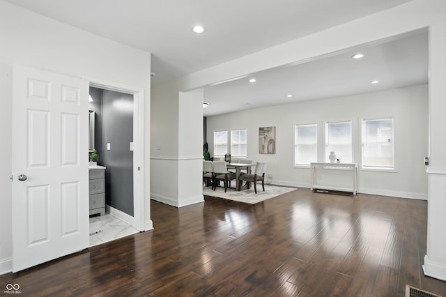 3307 N College Ave, Indianapolis, IN 46205 - spare room with recessed lighting and wood finished floors
