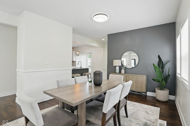 3307 N College Ave, Indianapolis, IN 46205 - dining room with dark wood-style floors and recessed lighting
