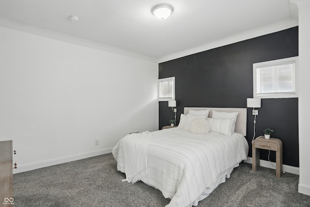 3307 N College Ave, Indianapolis, IN 46205 - carpeted bedroom with ornamental molding and baseboards