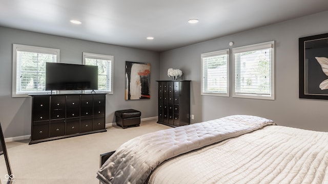 8651 Emerald Ln, Indianapolis, IN 46260 - carpeted bedroom featuring baseboards and recessed lighting