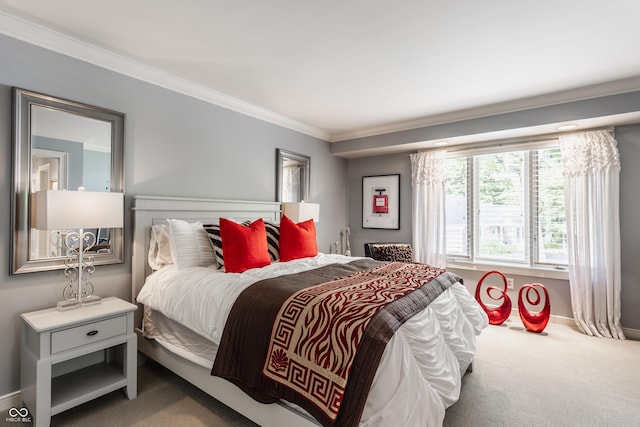 8651 Emerald Ln, Indianapolis, IN 46260 - carpeted bedroom featuring ornamental molding and baseboards