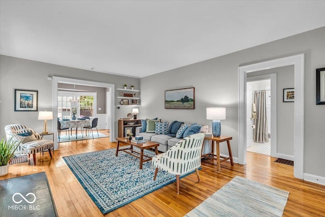 4732 N Kenwood Ave, Indianapolis, IN 46208 - living area with wood finished floors and baseboards