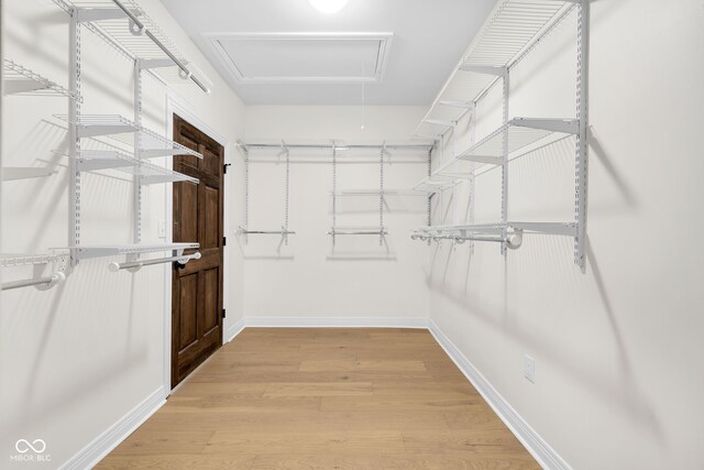 2031 Central Ave, Indianapolis, IN 46202 - spacious closet featuring attic access and wood finished floors