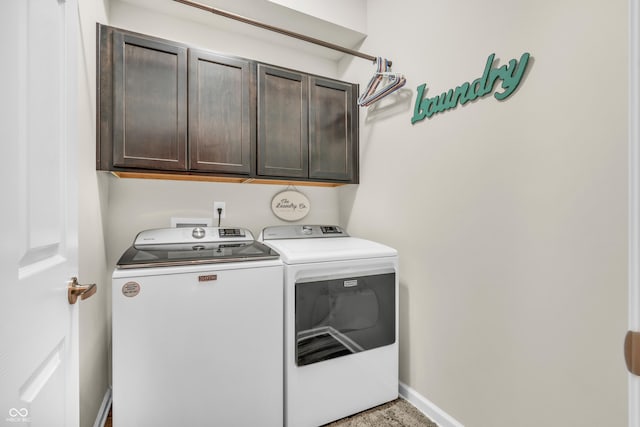 9231 E Poynter Dr, Morgantown, IN 46160 - laundry room featuring cabinet space and washing machine and dryer