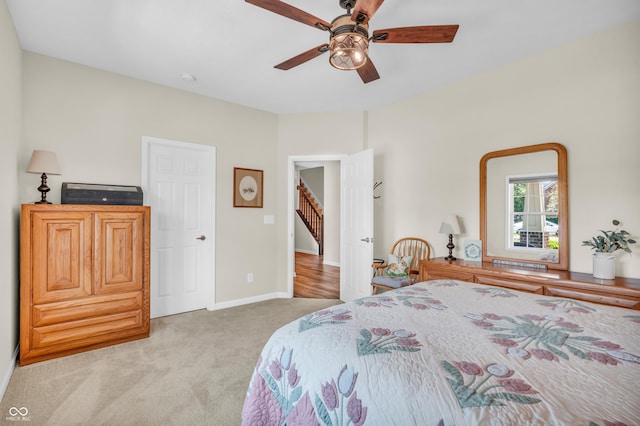 9231 E Poynter Dr, Morgantown, IN 46160 - bedroom featuring carpet flooring and a ceiling fan