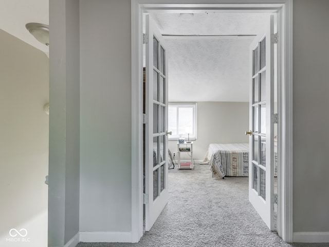 1532 E Markwood Ave, Indianapolis, IN 46227 - corridor featuring carpet flooring and french doors