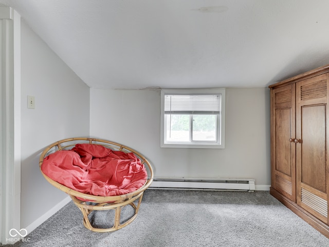 1532 E Markwood Ave, Indianapolis, IN 46227 - sitting room featuring a baseboard heating unit and carpet