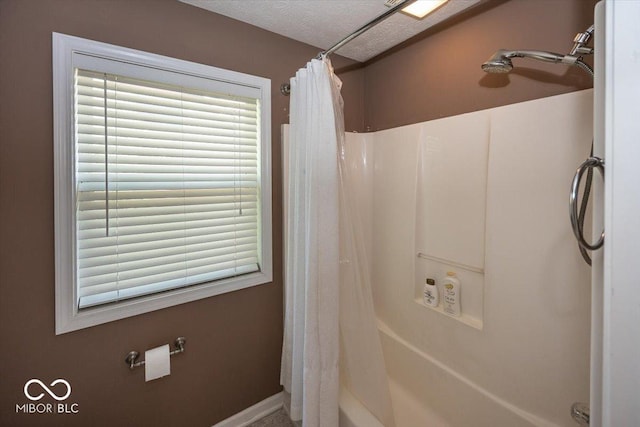2325 N Talbott St, Indianapolis, IN 46205 - bathroom featuring shower / bathtub combination with curtain
