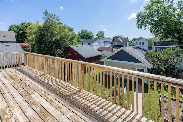 2325 N Talbott St, Indianapolis, IN 46205 - wooden terrace with a residential view