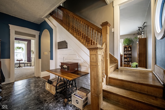426 N Franklin St, Greensburg, IN 47240 - stairway with a wainscoted wall