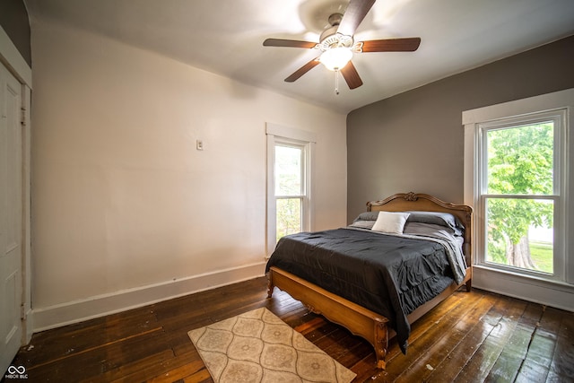 426 N Franklin St, Greensburg, IN 47240 - bedroom with hardwood / wood-style flooring and a ceiling fan