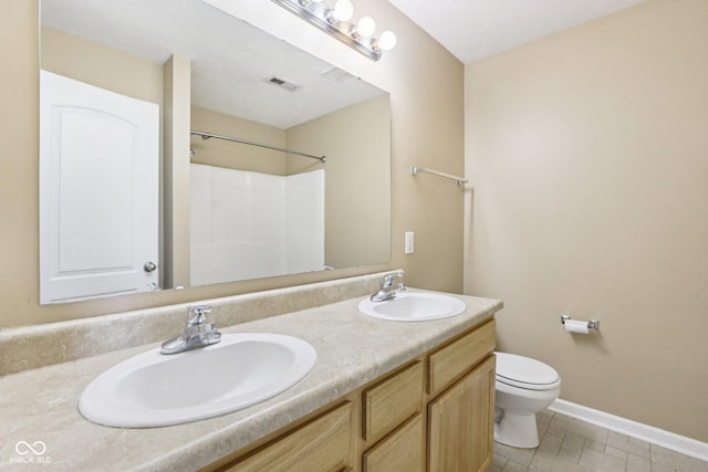 1138 Topp Creek Dr, Indianapolis, IN 46214 - full bath with double vanity and a shower
