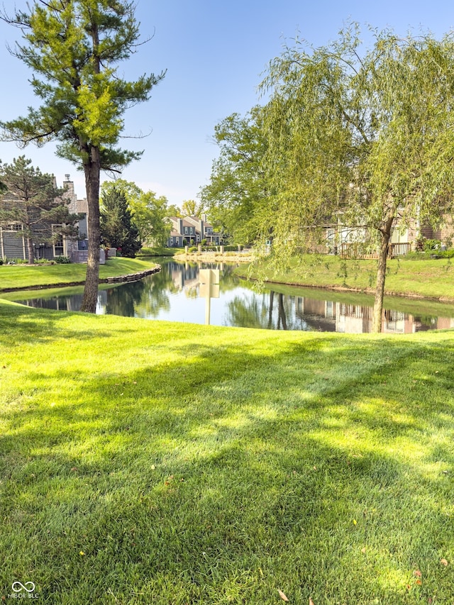 7470 Charrington Ct, Indianapolis, IN 46254 - view of green lawn with a water view