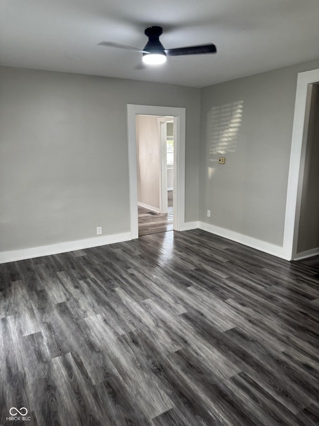 1006 Hurricane St, Franklin, IN 46131 - unfurnished room with a ceiling fan and dark wood finished floors