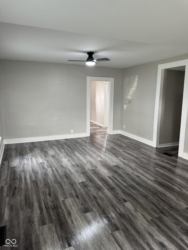 1006 Hurricane St, Franklin, IN 46131 - unfurnished room with a ceiling fan and dark wood finished floors