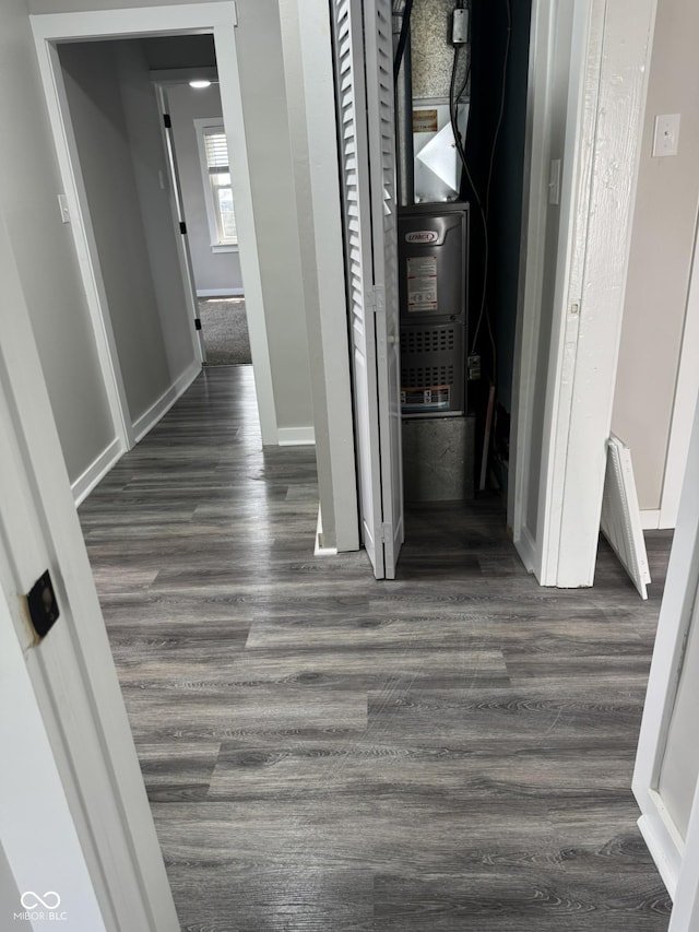 1006 Hurricane St, Franklin, IN 46131 - hall with dark wood-style floors