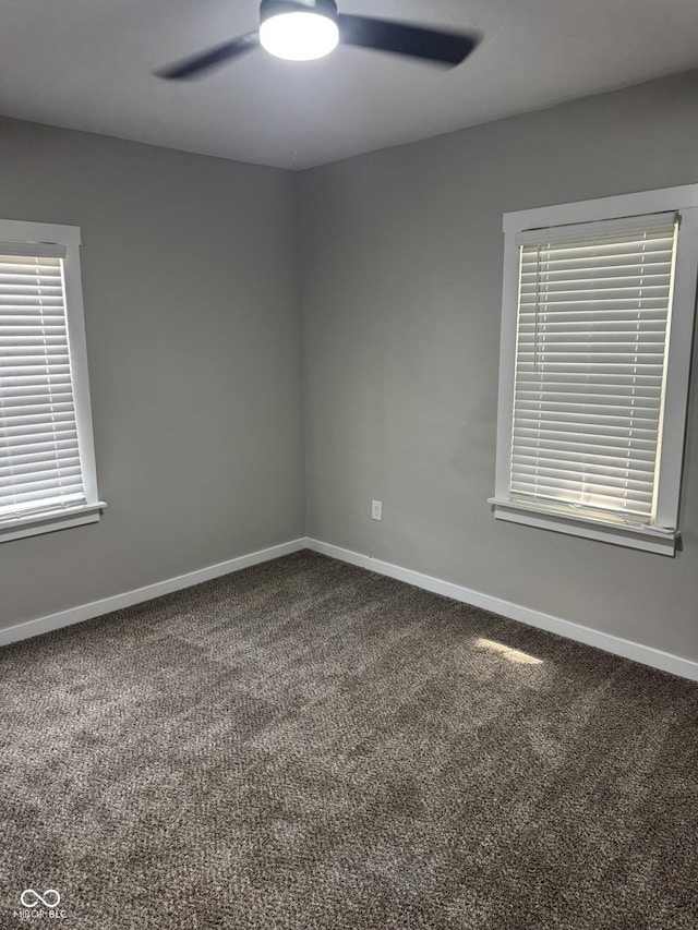 1006 Hurricane St, Franklin, IN 46131 - spare room featuring a ceiling fan and carpet floors