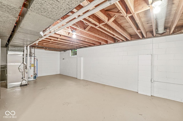5841 N Parker Ave, Indianapolis, IN 46220 - basement featuring gas water heater
