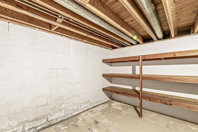 5841 N Parker Ave, Indianapolis, IN 46220 - below grade area featuring concrete block wall
