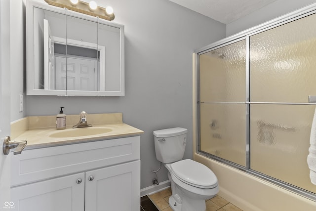 7616 Derrek Pl, Indianapolis, IN 46219 - full bath featuring vanity, shower / bath combination with glass door, and tile patterned floors