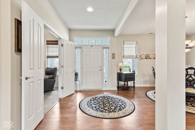 13327 Hockley Dr, Fishers, IN 46037 - foyer entrance with wood-type flooring