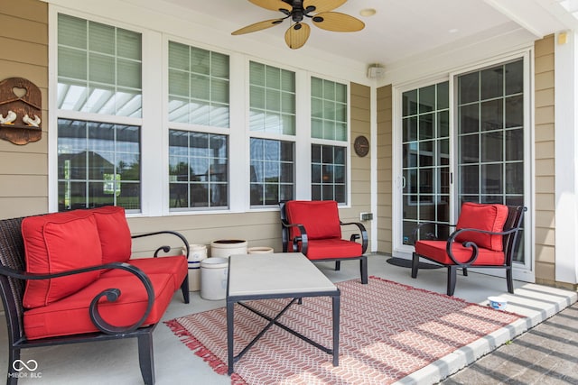 13327 Hockley Dr, Fishers, IN 46037 - view of patio with ceiling fan