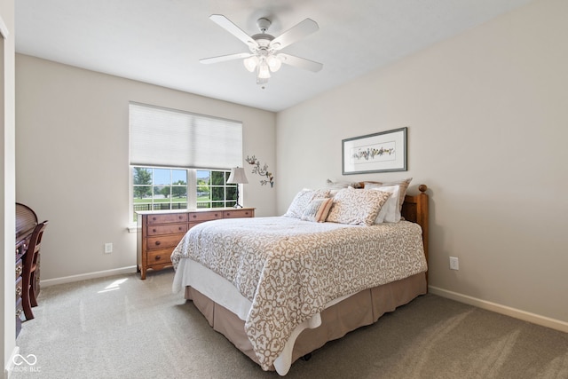 13327 Hockley Dr, Fishers, IN 46037 - bedroom featuring light carpet and ceiling fan