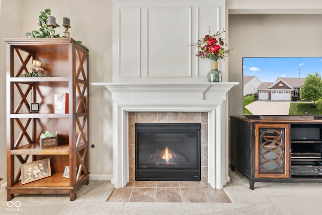 13327 Hockley Dr, Fishers, IN 46037 - detailed view of carpet flooring and a fireplace