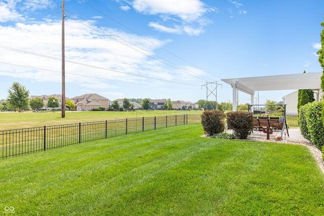 13327 Hockley Dr, Fishers, IN 46037 - fenced backyard with a patio and a residential view