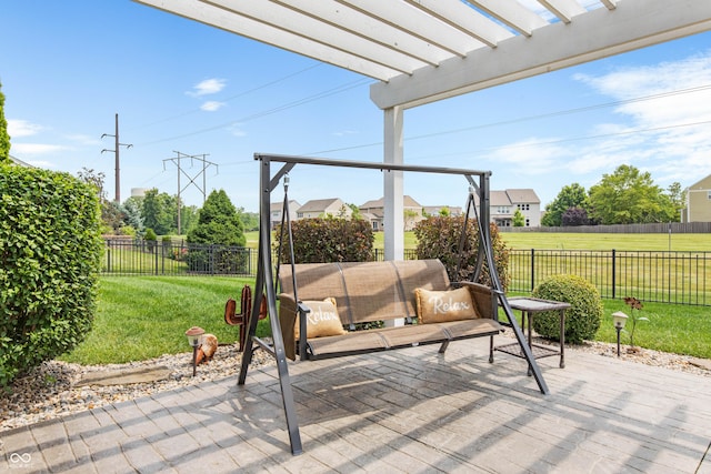 13327 Hockley Dr, Fishers, IN 46037 - fenced backyard featuring a pergola and a patio