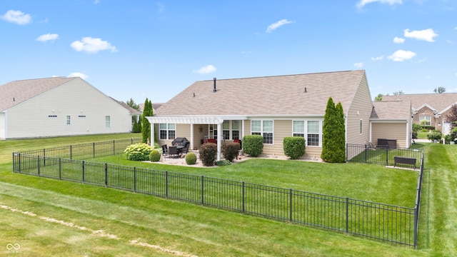 13327 Hockley Dr, Fishers, IN 46037 - rear view of property with a patio area and a fenced backyard