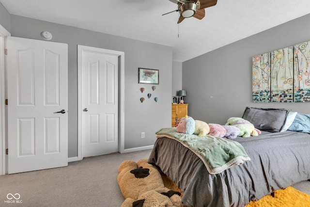 705 Ridge Gate Dr, Brownsburg, IN 46112 - bedroom with carpet flooring and ceiling fan