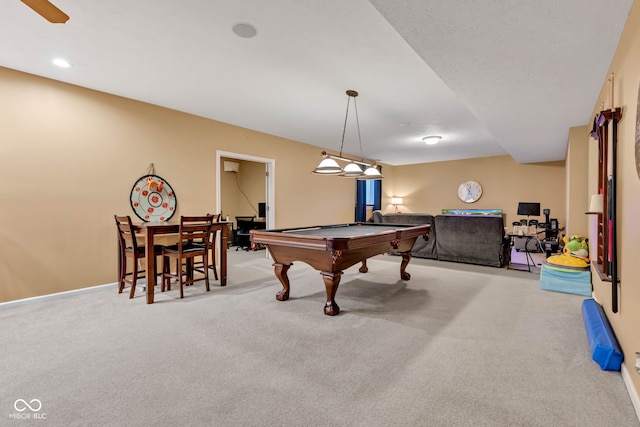 705 Ridge Gate Dr, Brownsburg, IN 46112 - recreation room featuring billiards table and carpet
