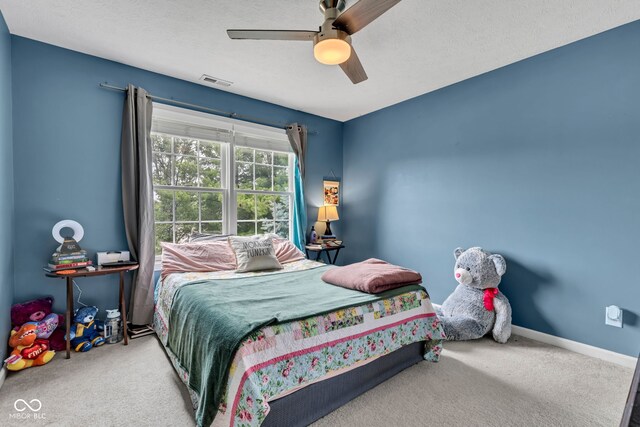 705 Ridge Gate Dr, Brownsburg, IN 46112 - bedroom featuring carpet and ceiling fan